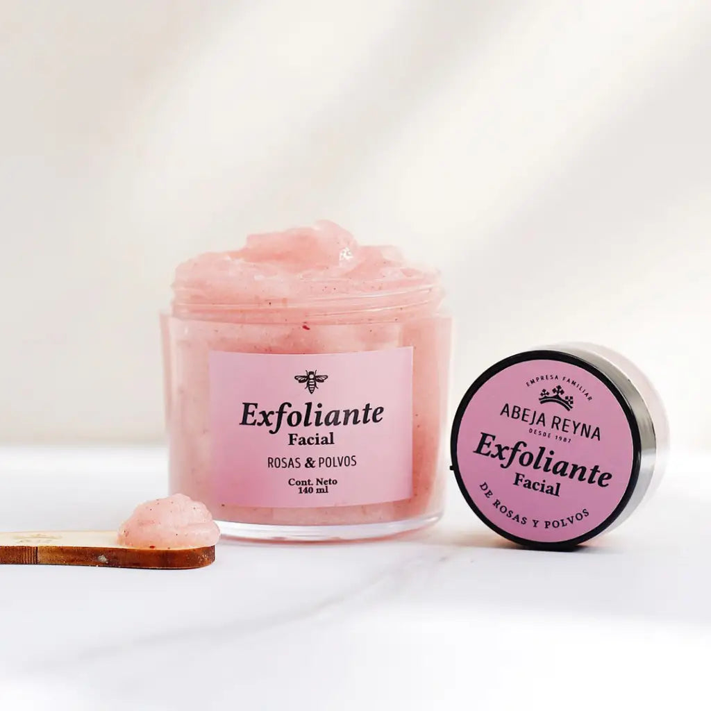 Exfoliante Facial de Rosas y Polvos Abeja Reyna
