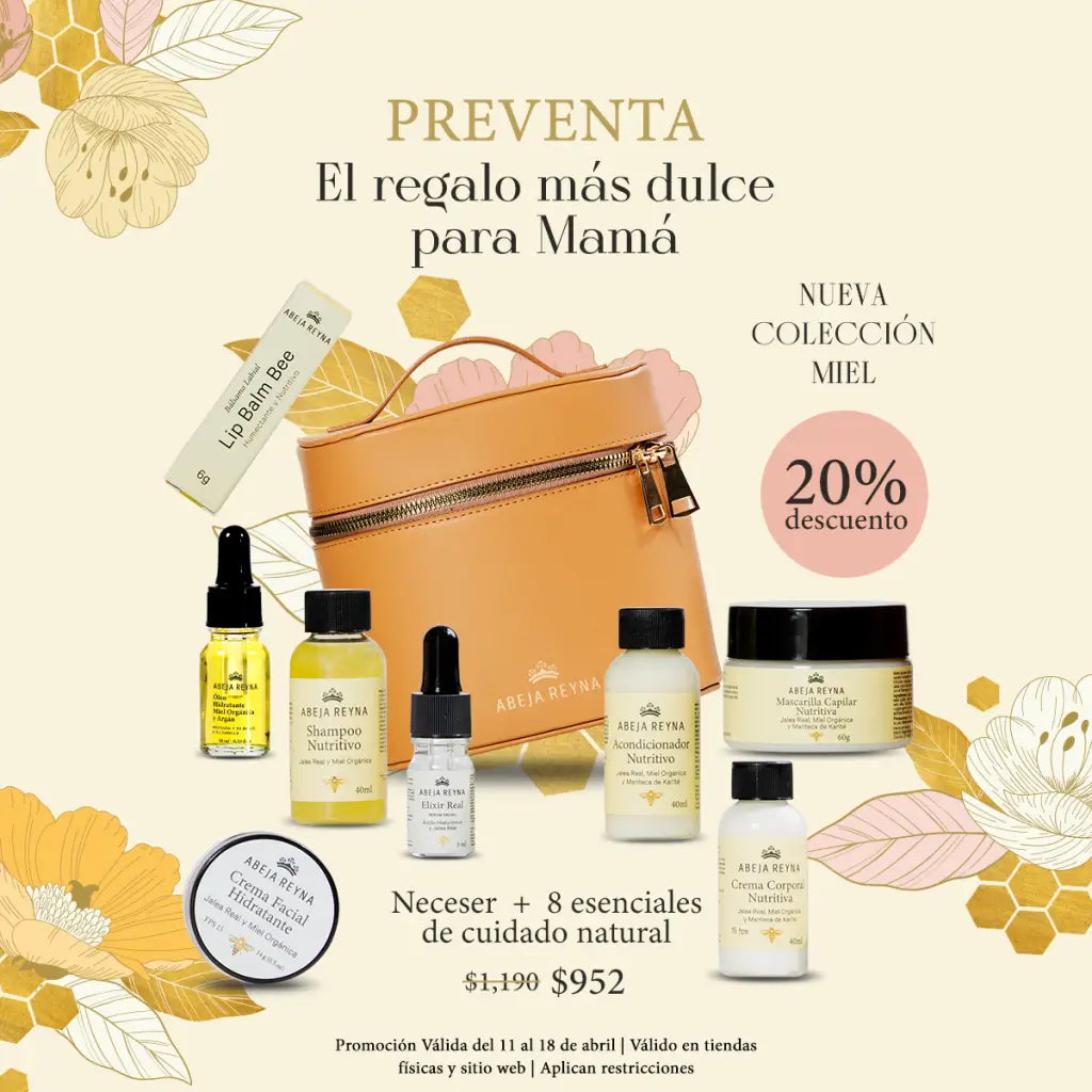 Neceser + 8 esenciales de cuidado natural - Cosmetiquera