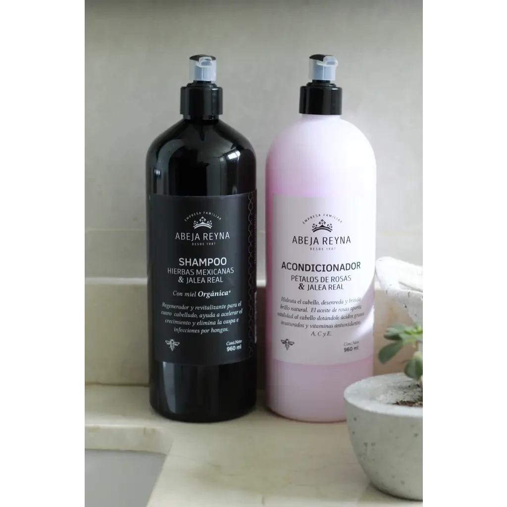 Acondicionador Pétalos de Rosa + Shampoo de Hierbas -