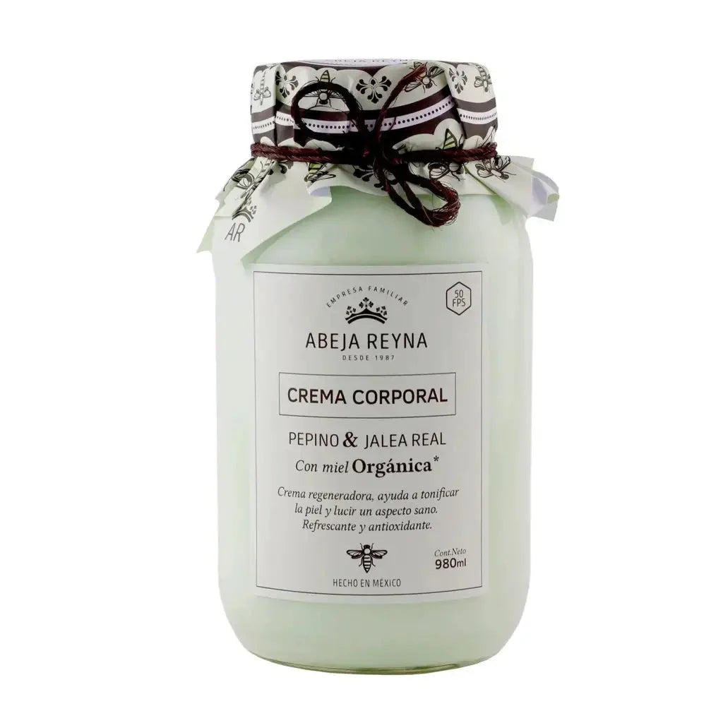 Crema Corporal Orgánica Pepino y Jalea Real Abeja Reyna