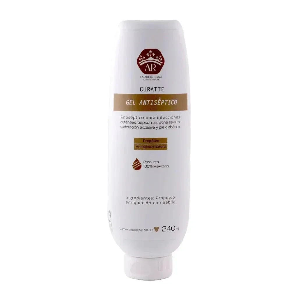 Curatte gel Antiséptico natural De propóleo y aloe 250 ml Abeja Reyna