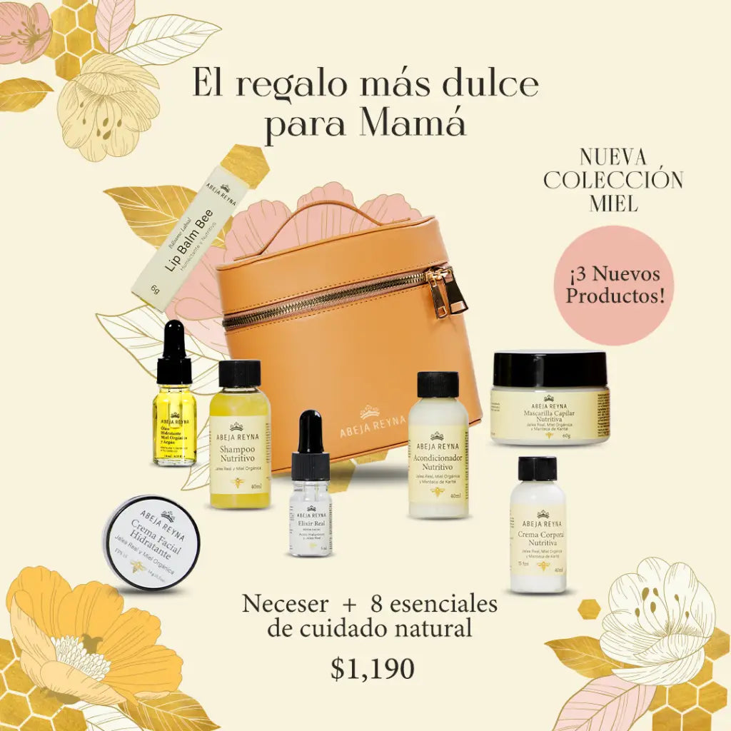 Neceser + 8 esenciales de cuidado natural - Cosmetiquera