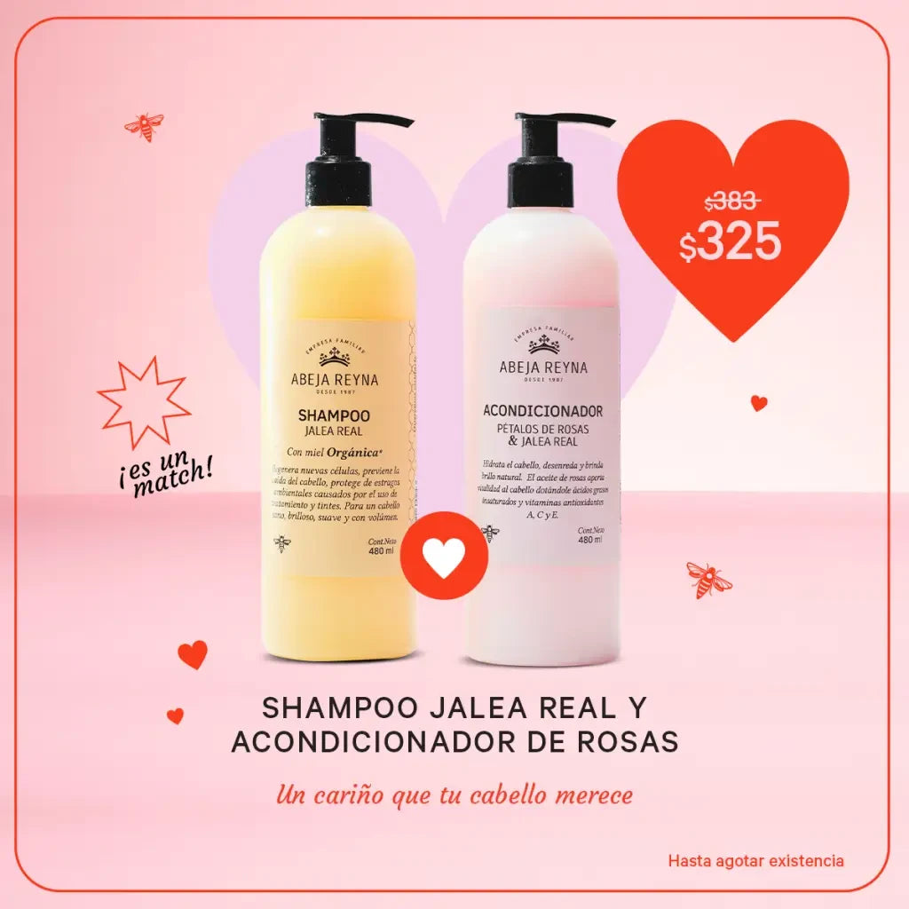 Shampoo Jalea Real y Acondicionador de Rosas